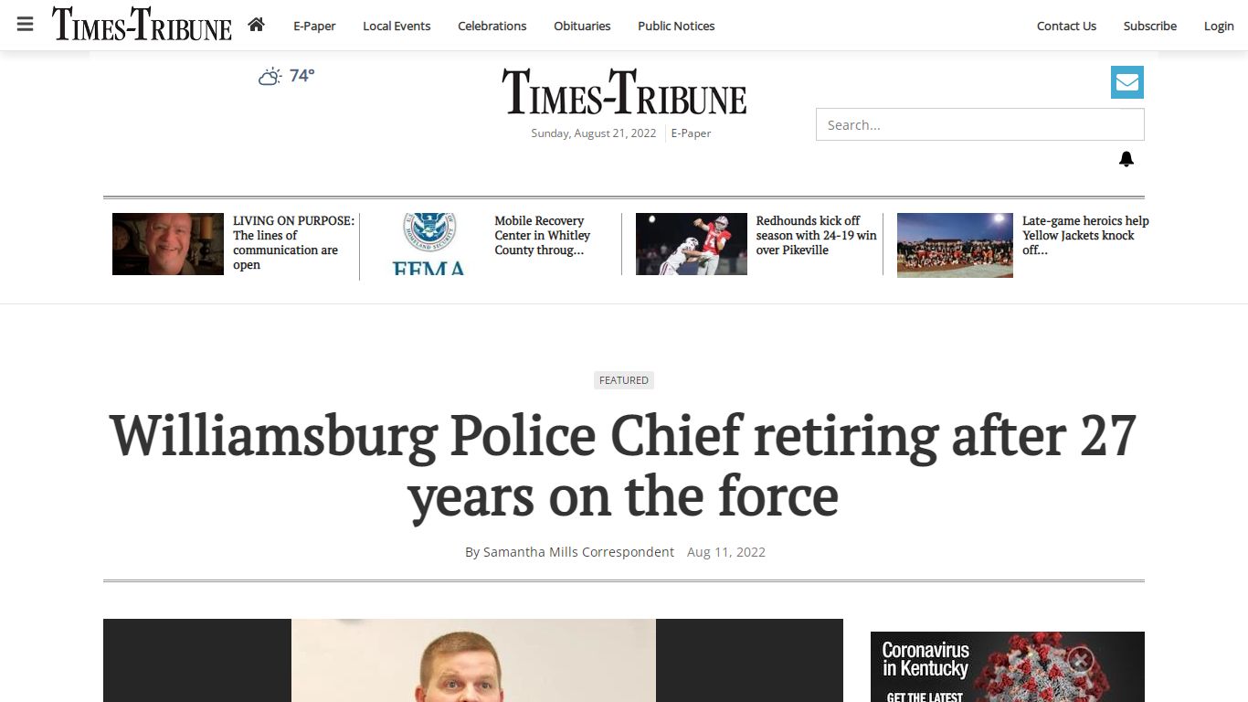 Williamsburg Police Chief retiring after 27 years on the force